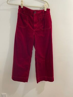 Red velvet Maeve collete Wide-Leg Pants